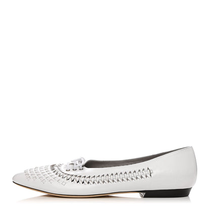 Saint Laurent Calfskin Flats 39 White 1 of 12