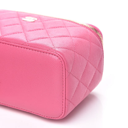 Chanel Caviar Quilted Small Vanity Case With Chain Pink 8 of 9