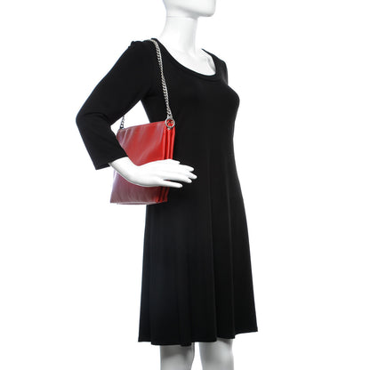 Celine Lambskin Soft Trio Zipped Bag Bright Red 2 of 11