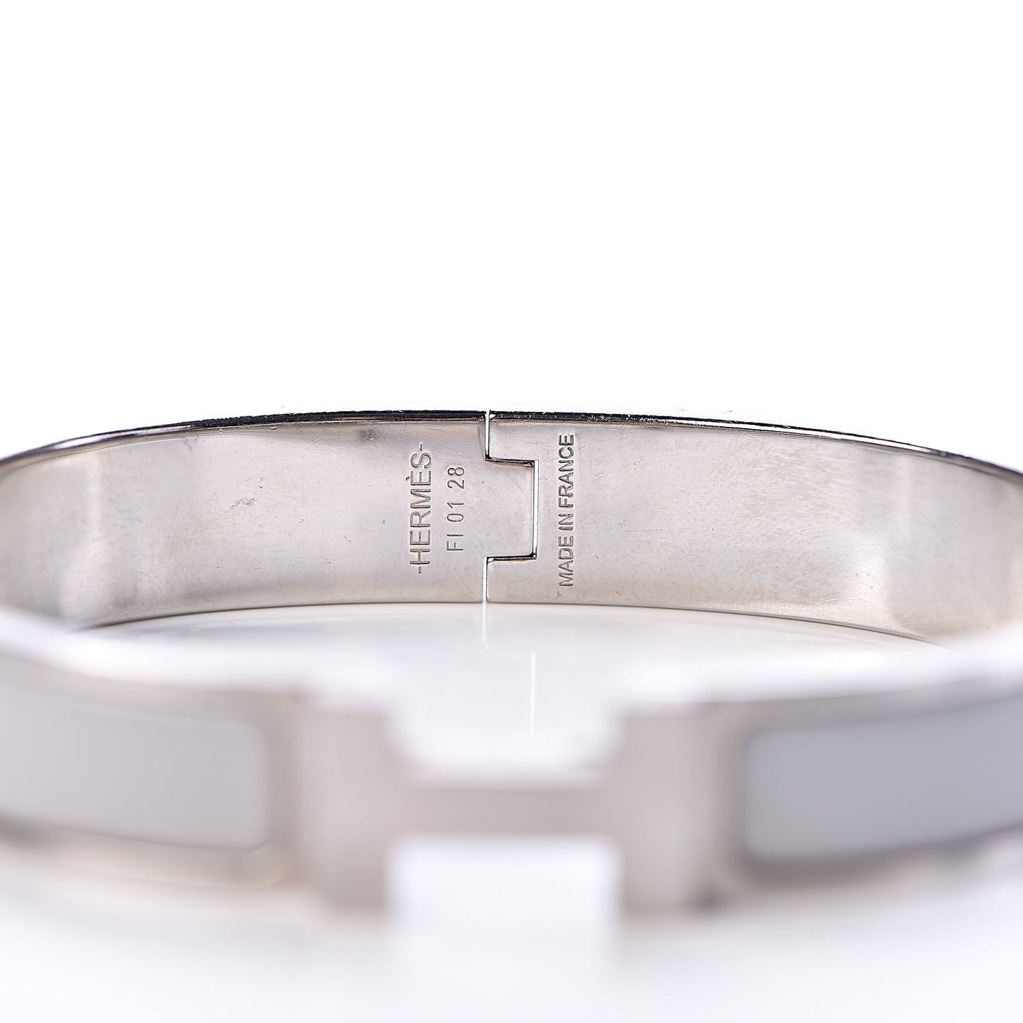 Matte Enamel Narrow Clic Clac HH Bracelet GM Gris Clair