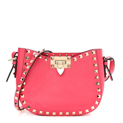 Valentino Garavani Vitello Rockstud Flip-Lock Satchel Fragola 1 of 10