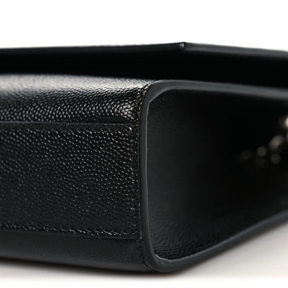 Saint Laurent Grain De Poudre Medium Classic Monogram Kate Satchel Black 9 of 9