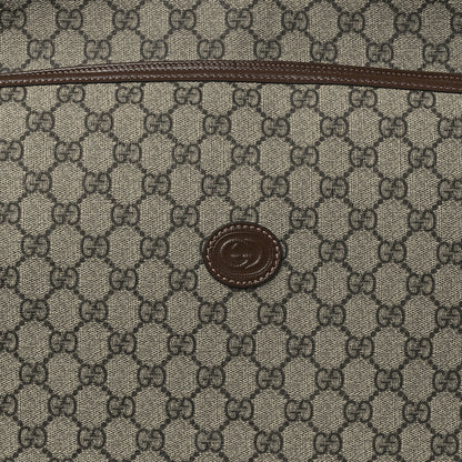 Gucci GG Supreme Monogram Azalea Calfskin Retro Interlocking G Hanger Garment Bag Beige Ebony Brown Sugar 7 of 10