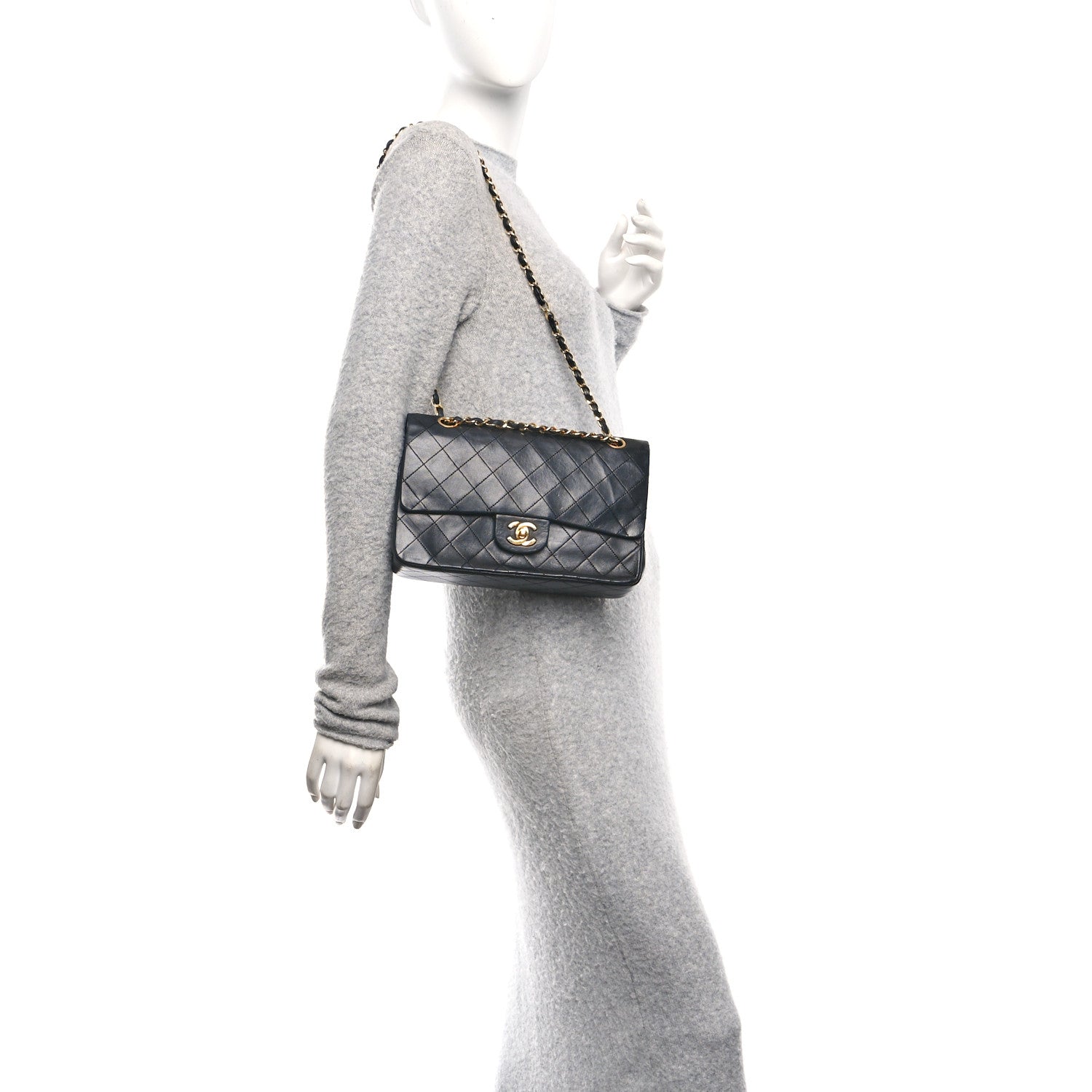Chanel Lambskin Quilted Small Double Flap Black 2 of 10