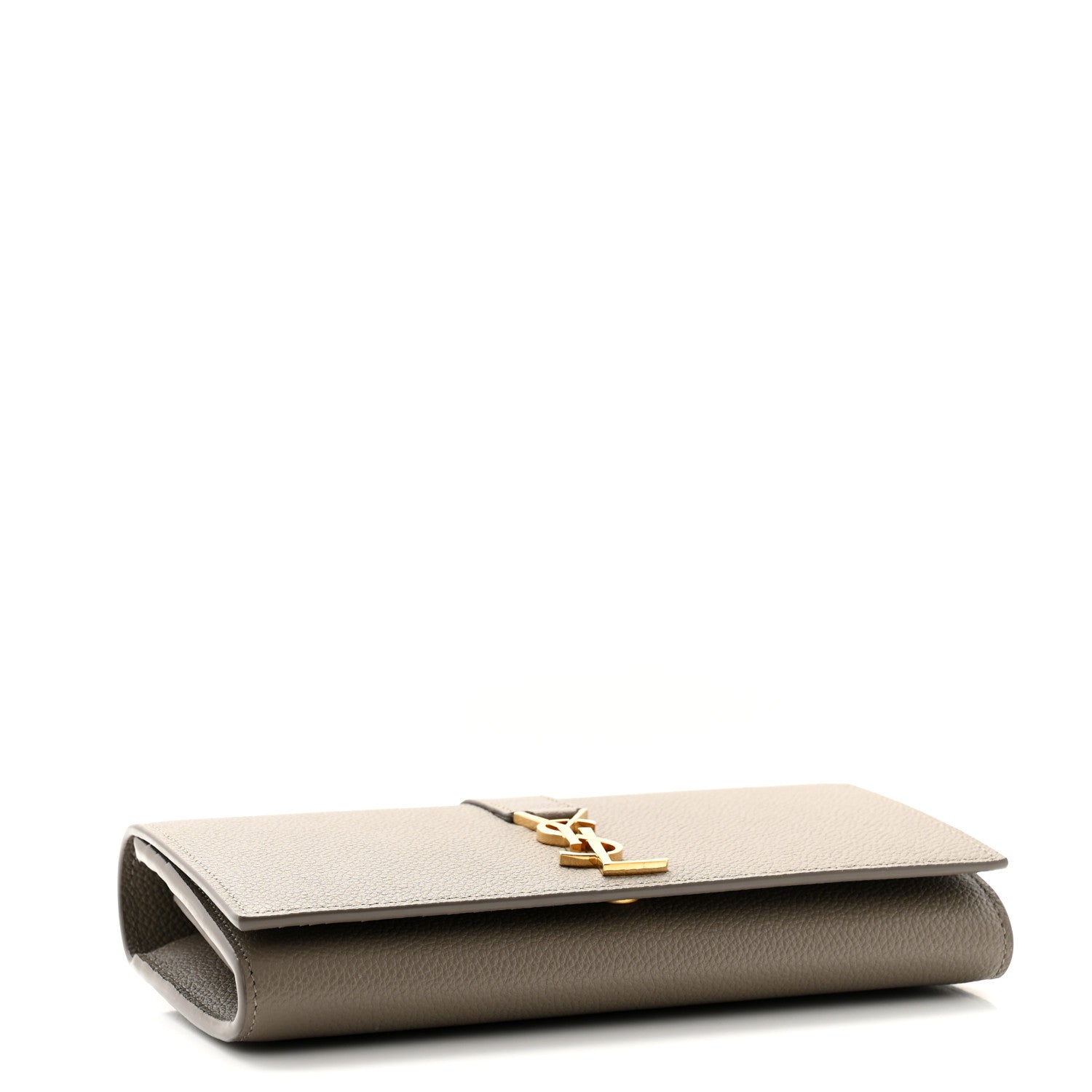 Saint Laurent Grained Calfskin Monogram Large Flap Wallet Earth 4 of 8