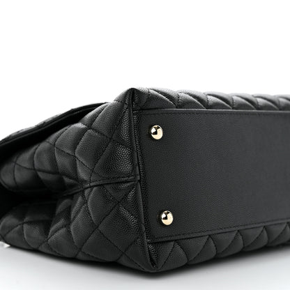 Chanel Caviar Quilted Small Coco Handle Flap Black 9 of 11