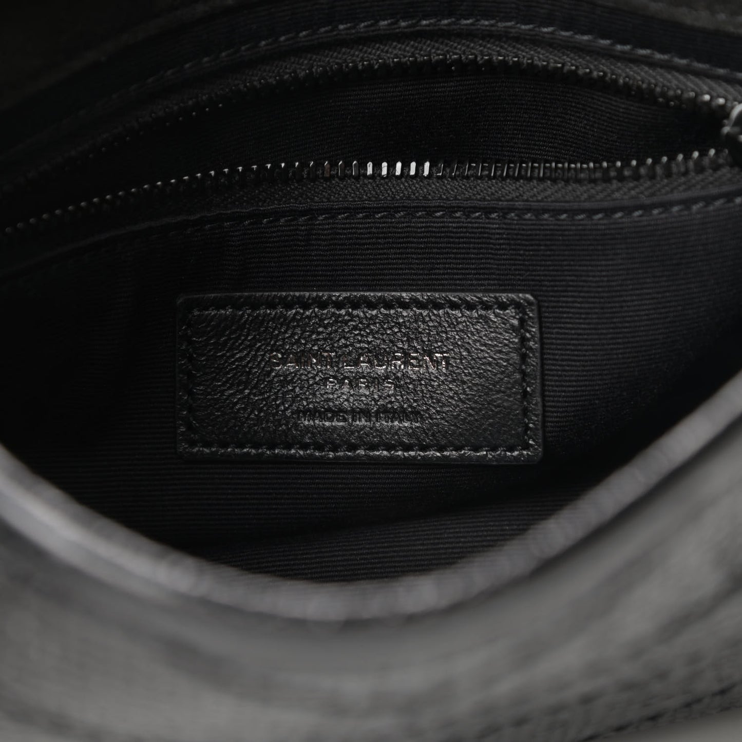 Metallic Cracked Calfskin Monogram Niki Chain Wallet Black