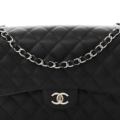 Chanel Caviar Quilted Jumbo Double Flap Black 8 of 10