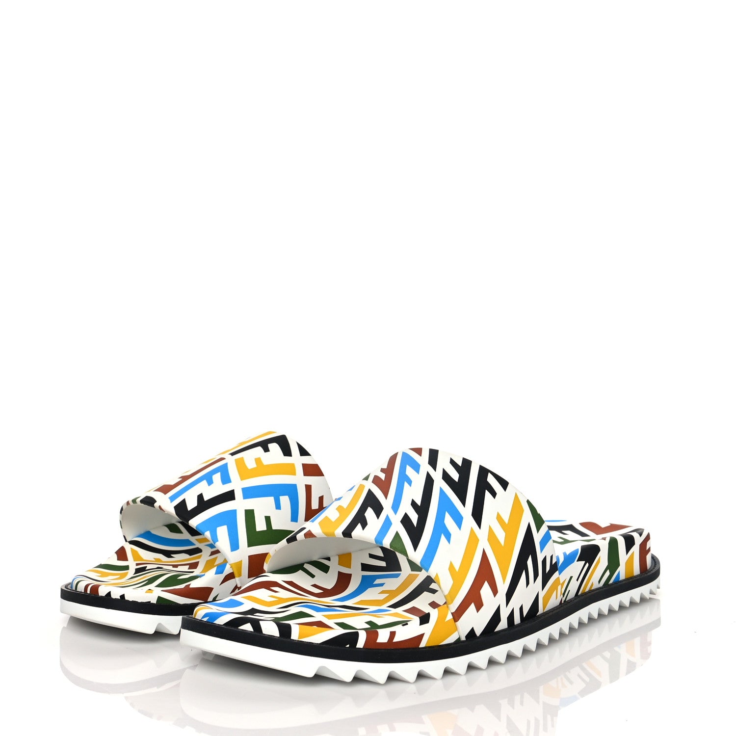 Fendi X SARAH COLEMAN Vitello FF Vertigo Slide Sandals 9 Multicolor 3 of 8