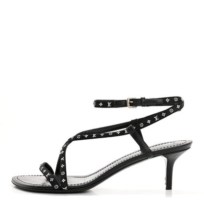 Louis Vuitton Satin Calfskin Citizen Sandals 37 Black 1 of 13