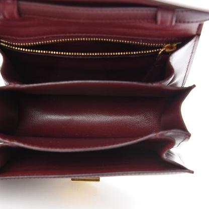 Celine Box Calfskin Small Classic Box Flap Bag Burgundy 5 of 10
