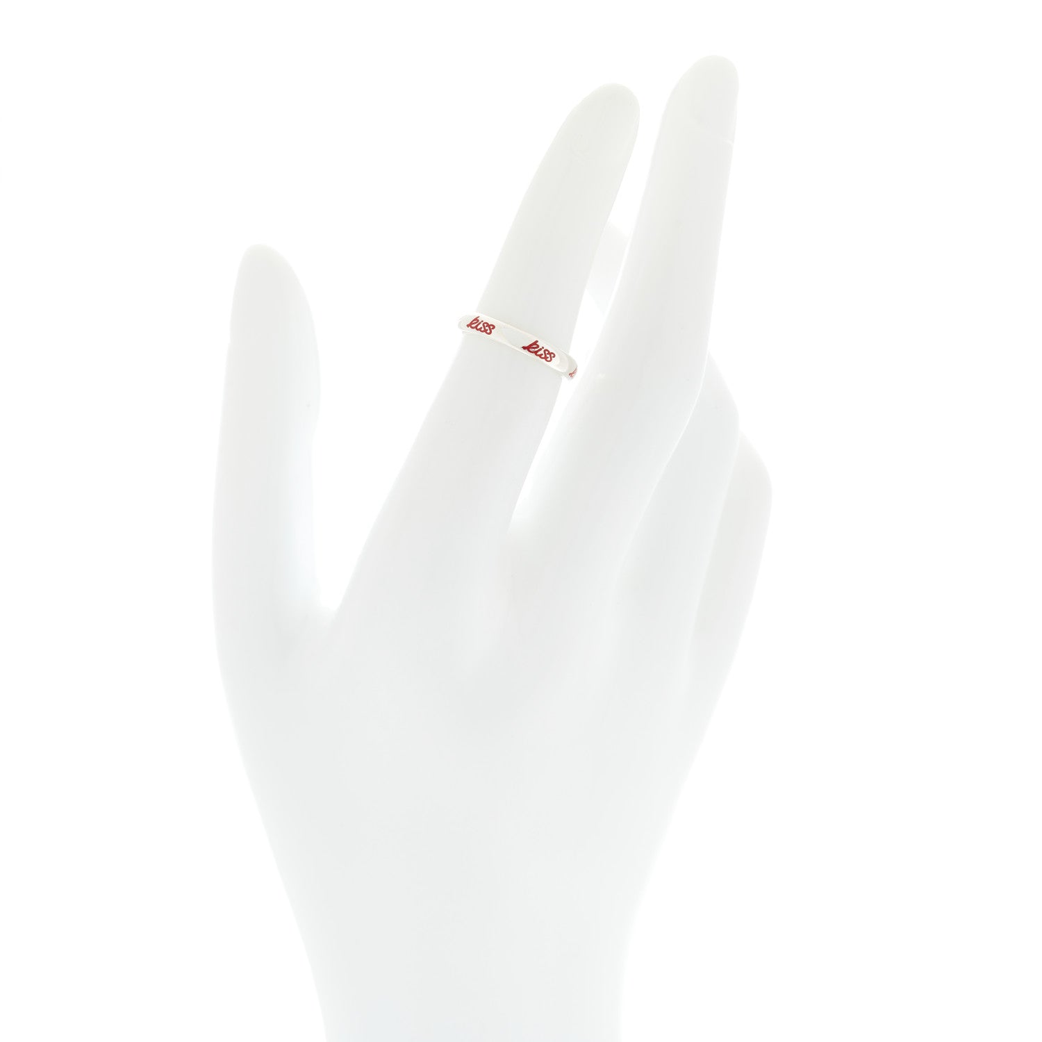 Tiffany Sterling Silver Enamel Paloma Picasso Kiss Band Ring Red 49 5 2 of 6