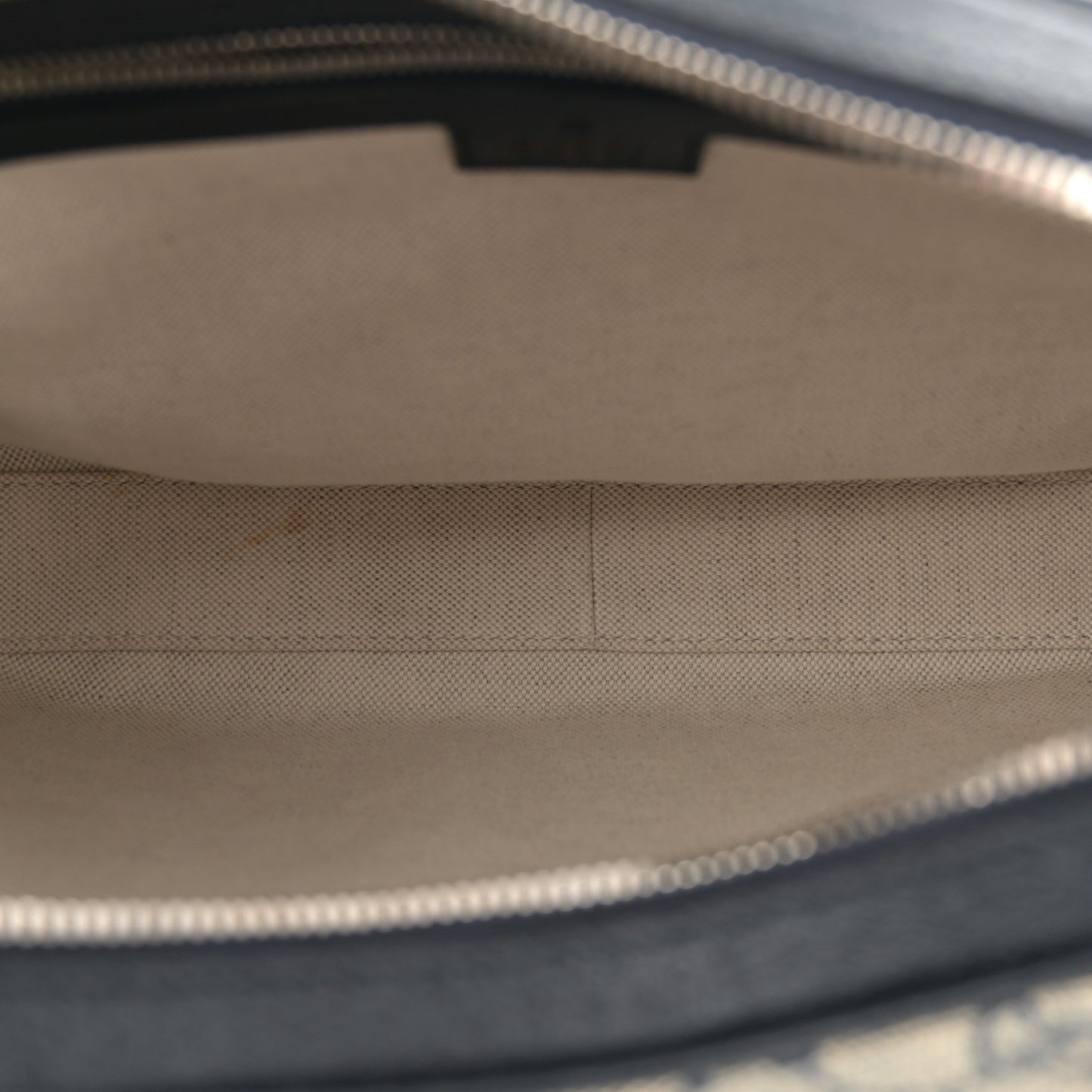 GG Supreme Monogram Textured Calfskin Web Large Attache Shoulder Bag Beige Blue