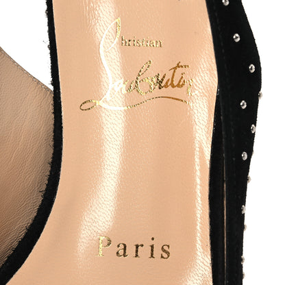 Christian Louboutin Suede Studded Slingback Flats 36.5 Black 8 of 9
