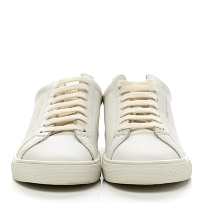 Saint Laurent Calfskin Andy Low Top Sneakers 36.5 Blanc Optique 2 of 8