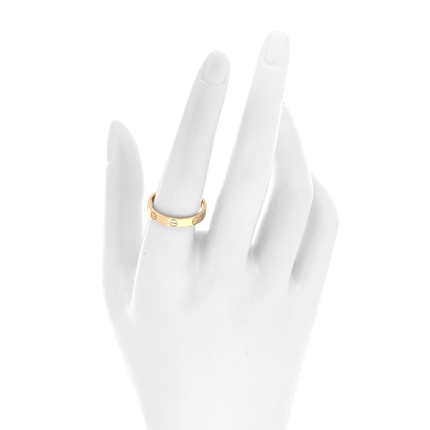 18K Yellow Gold 3.5mm LOVE Wedding Band Ring 58 8.5
