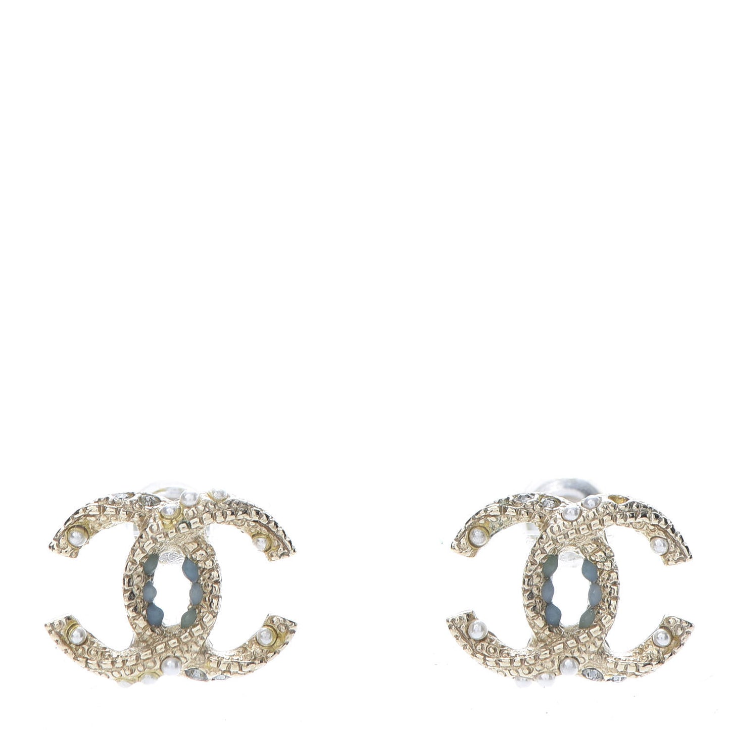 Pearl CC Earrings Light Gold