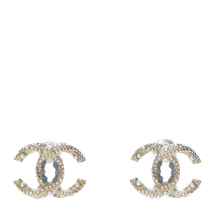 Chanel Pearl CC Earrings Light Gold 1 of 4