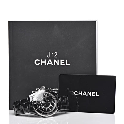 Chanel Stainless Steel Ceramic Diamond 38mm J12 Limited Edition Mademoiselle Automatic Watch Black 14 of 14