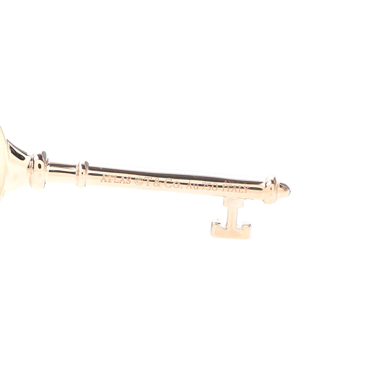 18K Rose Gold Diamond Atlas Key Pendant