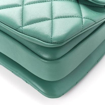 Chanel Lambskin Quilted Small Trendy CC Flap Dual Handle Bag Green 11 of 12