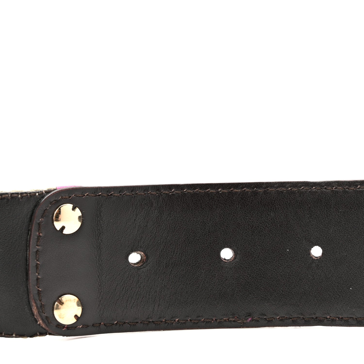 Gucci Calfskin Web Interlocking G Belt 85 34 Fuchsia White 8 of 16