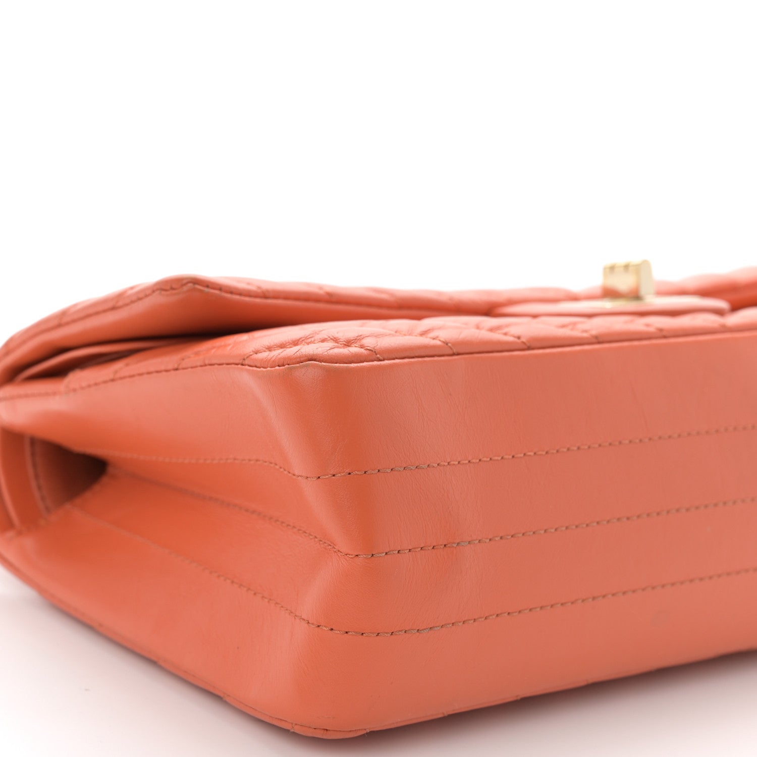Chanel Calfskin Chevron Quilted 2.55 Reissue 225 Flap Orange 9 of 10