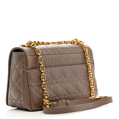 Christian Dior Calfskin Cannage Medium Caro Bag Taupe 3 of 14
