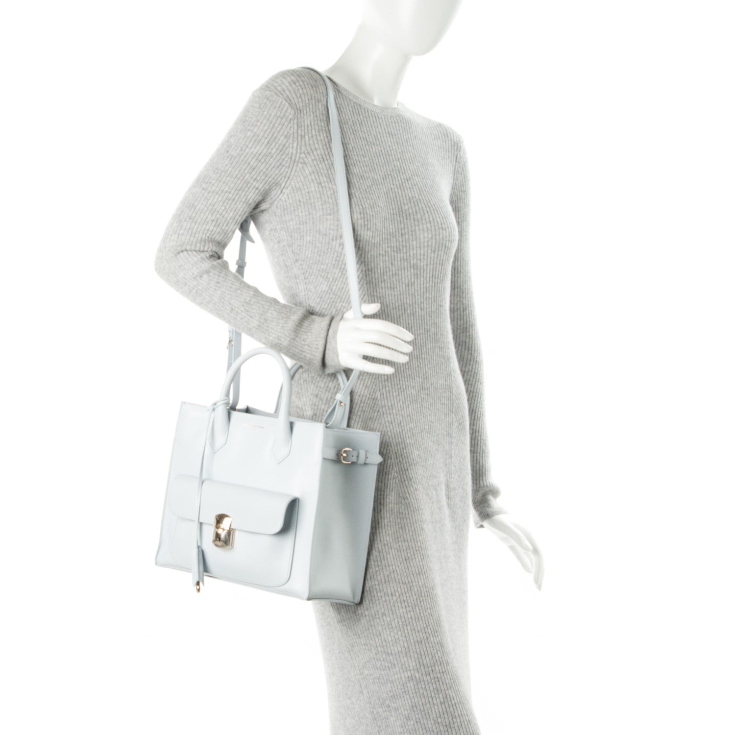 Balenciaga Calfskin Padlock Mini All Afternoon Bleu Cloud 2 of 7