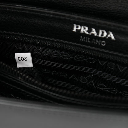 Prada Glace Calfskin Studded Crossbody Turchese Black 8 of 13