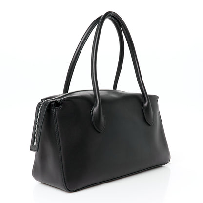 The Row Polished Saddle Calfskin E/W Top Handle Bag Black 3 of 10