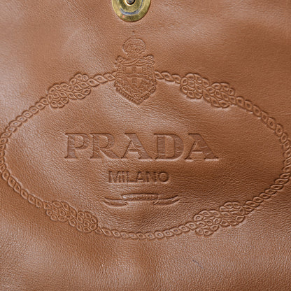 Prada Soft Calf Flap Tote Caramel 7 of 16