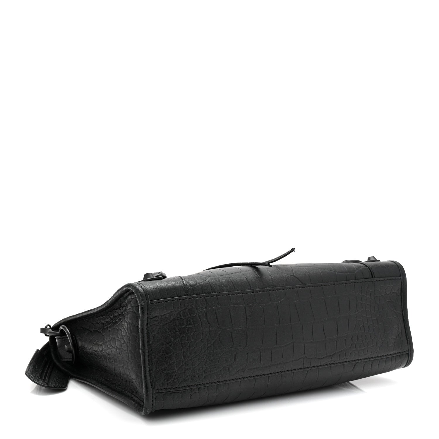 Balenciaga Matte Supple Lambskin Crocodile Embossed Classic Black Hardware S City Black 4 of 10