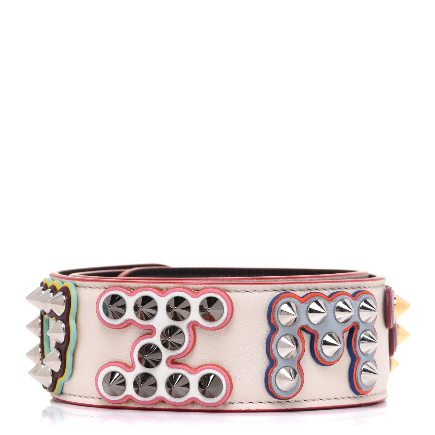 Vitello Dolce Fun Fair Metal Studded Strap You Camelia Multicolor