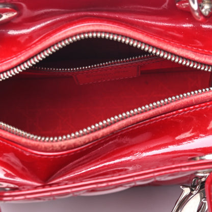 Christian Dior Patent Cannage Medium Lady Dior Red 4 of 7