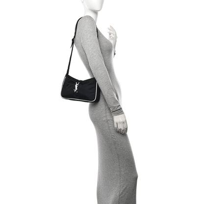 Saint Laurent Econyl Nylon Le 5 A 7 Hobo Black White 2 of 10