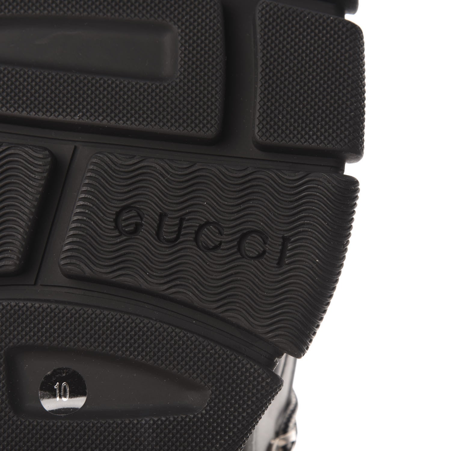Gucci X SEGA Mesh Technical Canvas Calfskin Reflective Mens Flashtrek Sneakers 10 Silver Black 7 of 7