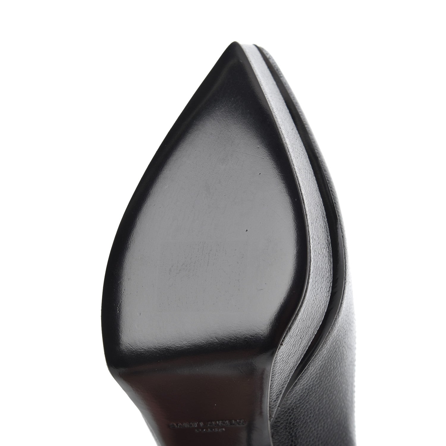 Saint Laurent Patent Grain de Poudre Janis 80 Escarpin Pumps 37 Black 10 of 14