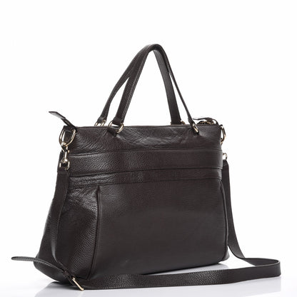Gucci Pebbled Calfskin Broadway Tote Dark Brown 4 of 8