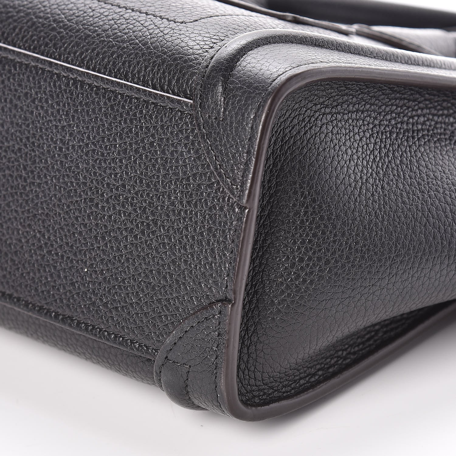 Celine Drummed Calfskin Nano Luggage Black 6 of 8