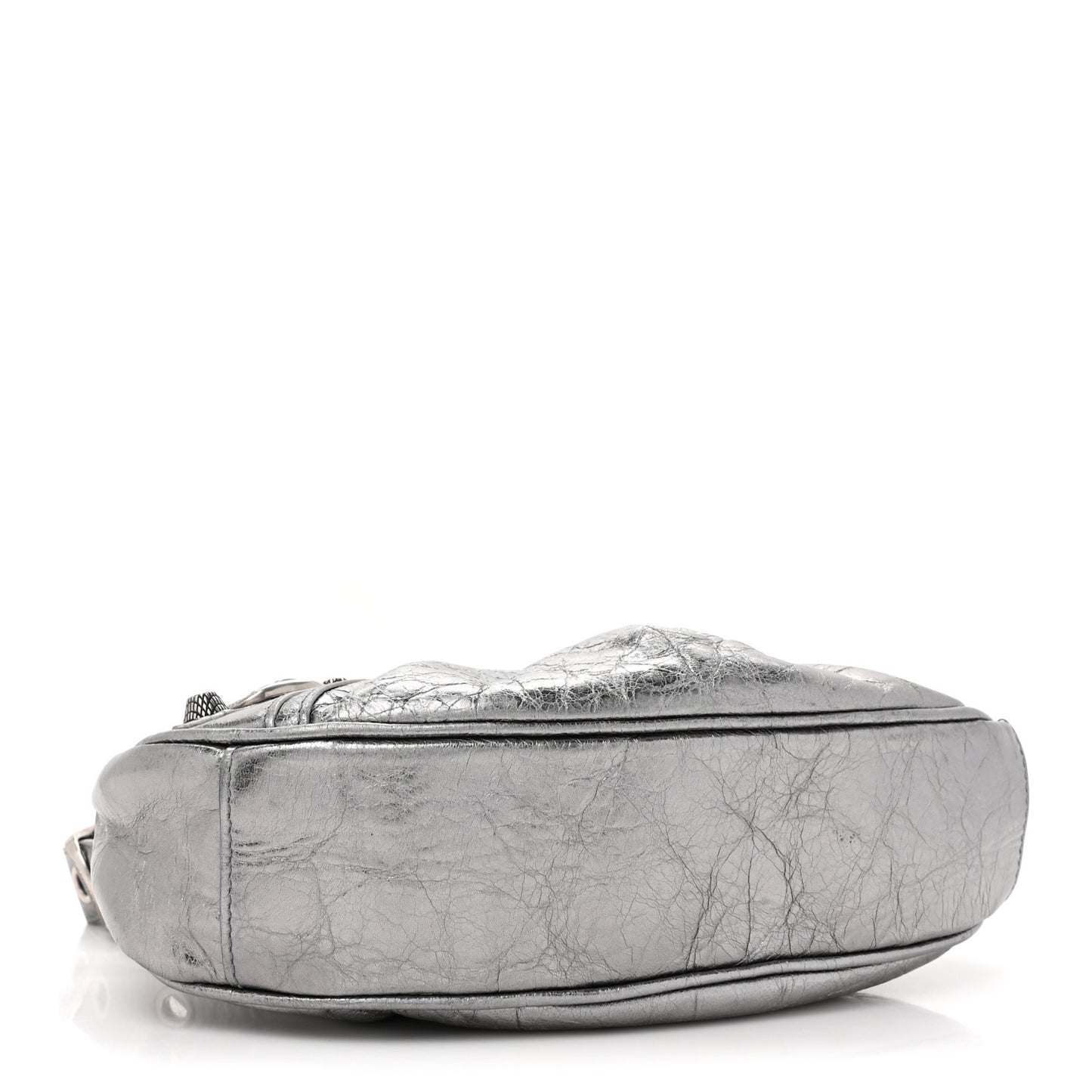 Metallic Agneau Arena Le Cagole Shoulder Bag XS Silver