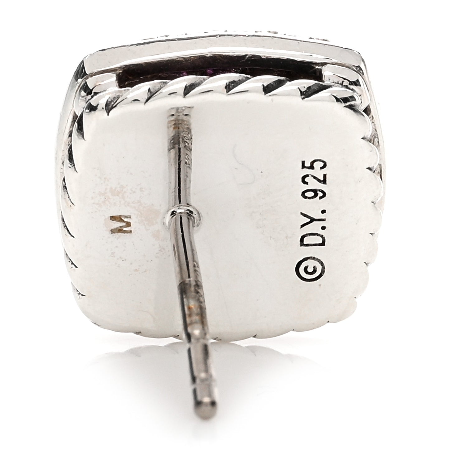 Sterling Silver Diamond Lavender Amethyst 11mm Albion Earrings