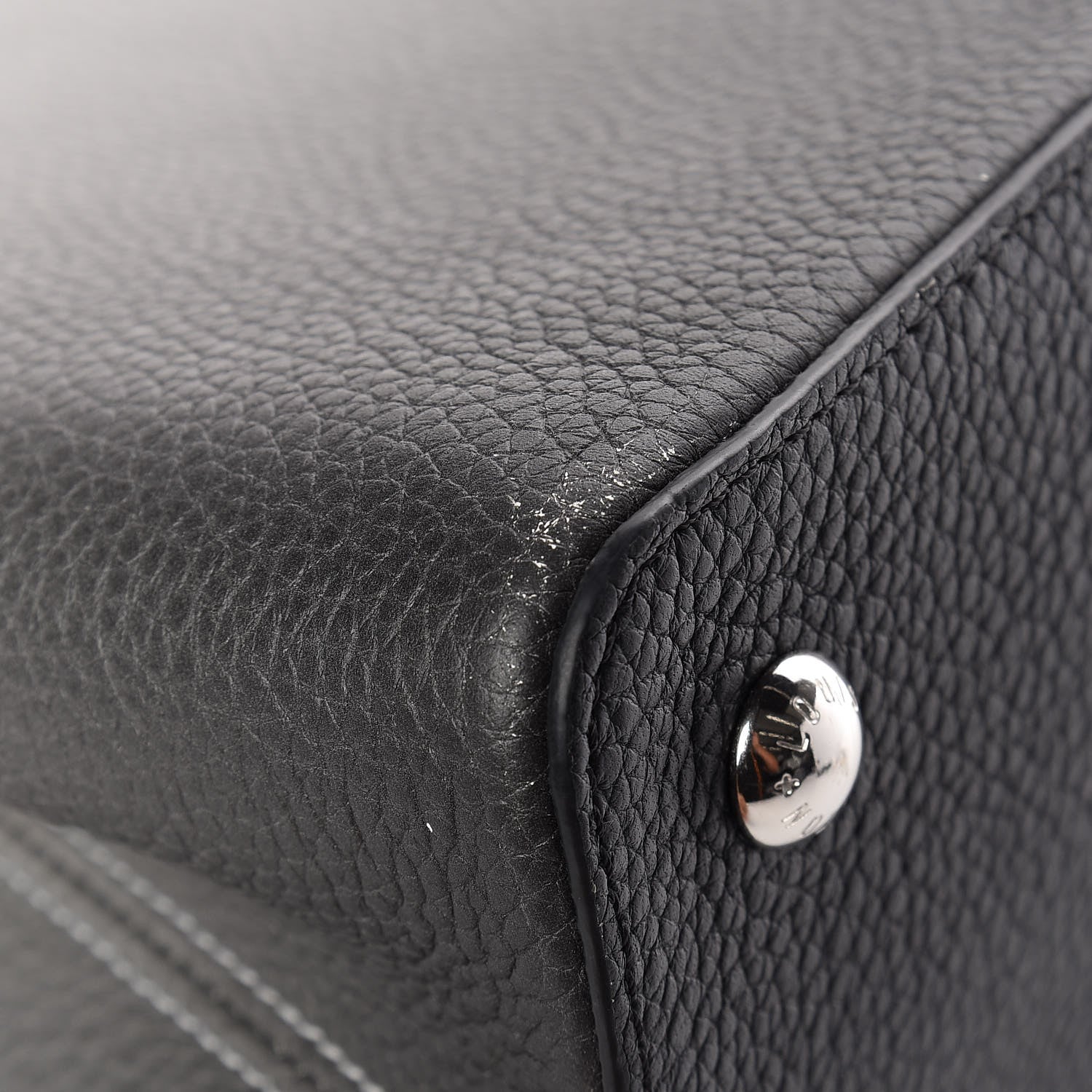 Louis Vuitton Taurillon Capucines MM Cloudy Black 9 of 13