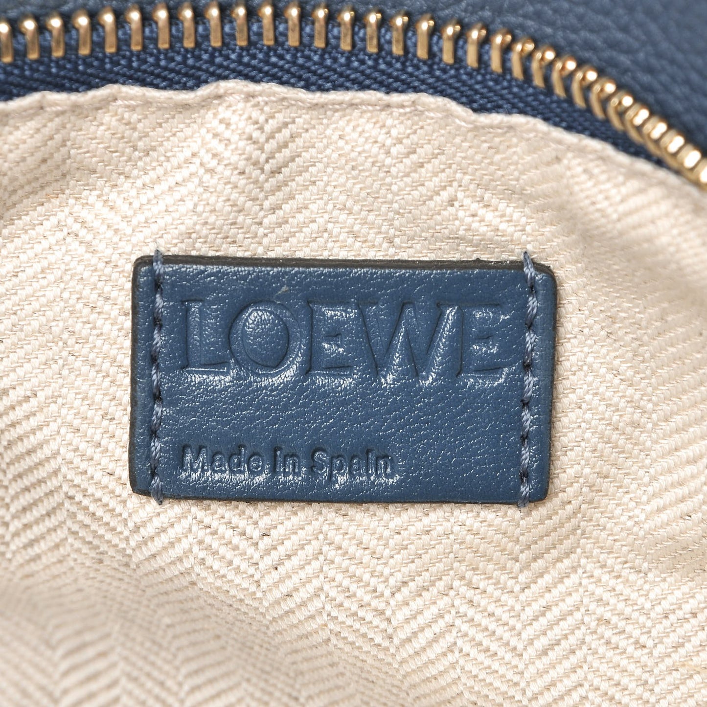 Grained Calfskin Small Puzzle Shoulder Bag Dark Blue