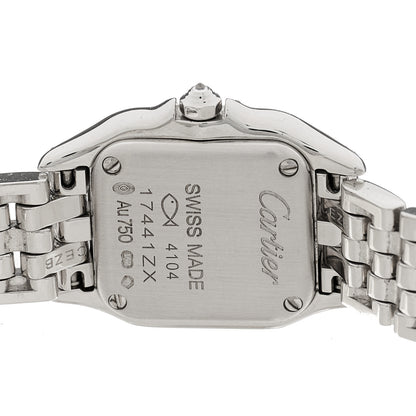 Cartier 18K White Gold Diamond Bezel 21mm Double Row Panthere Quartz Watch 4 of 5