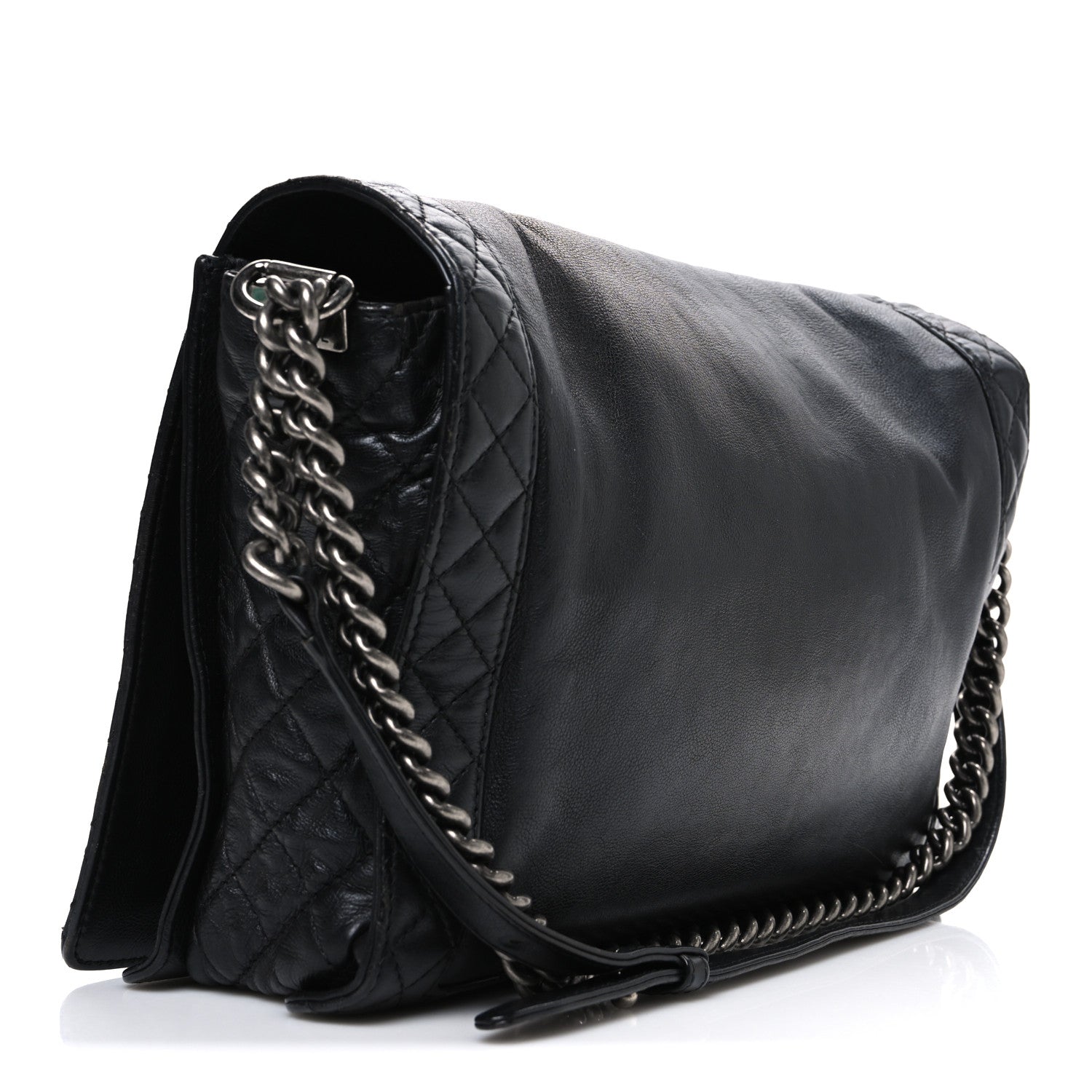 Chanel Calfskin Large Boy Reverso Flap Black 3 of 10