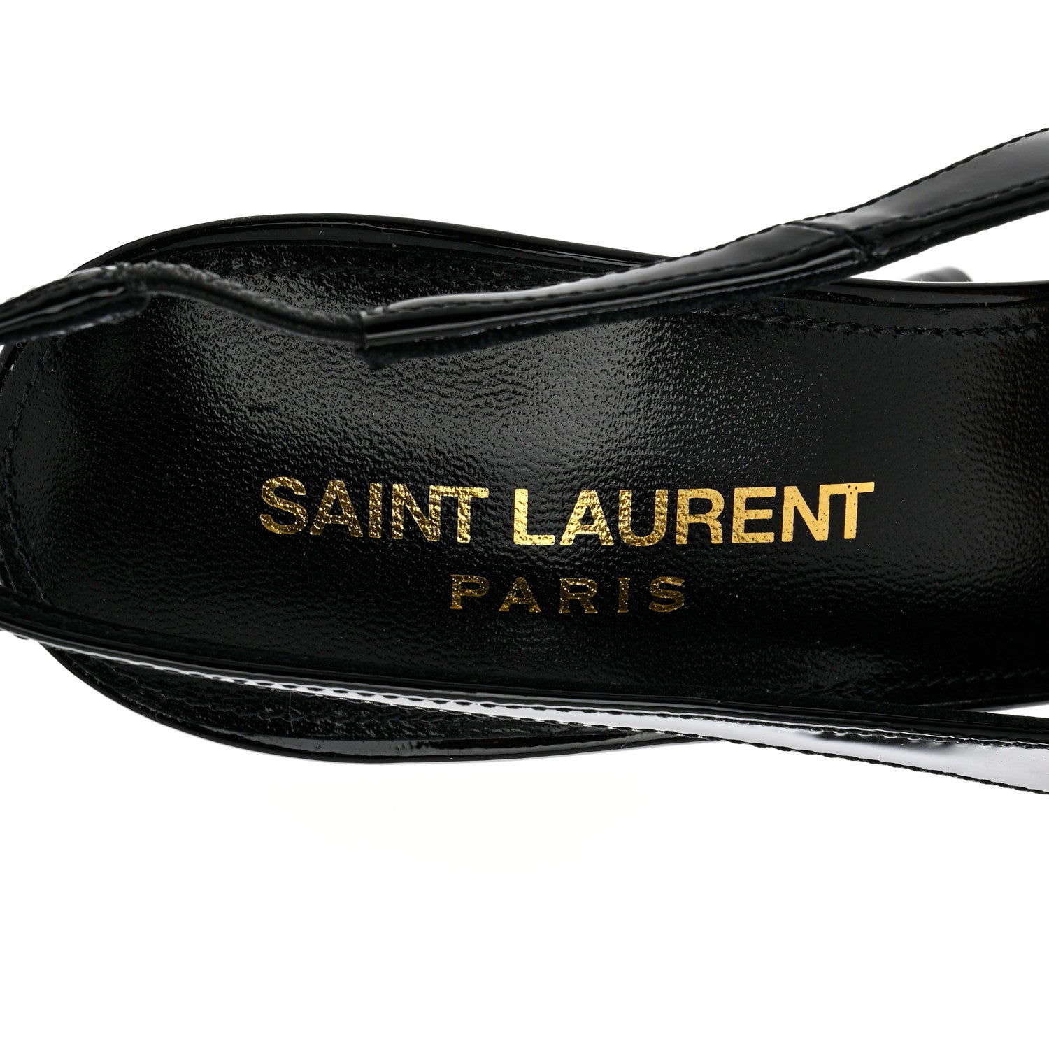 Saint Laurent Patent Maxine 115mm Slingback Pumps 37.5 Black 7 of 8