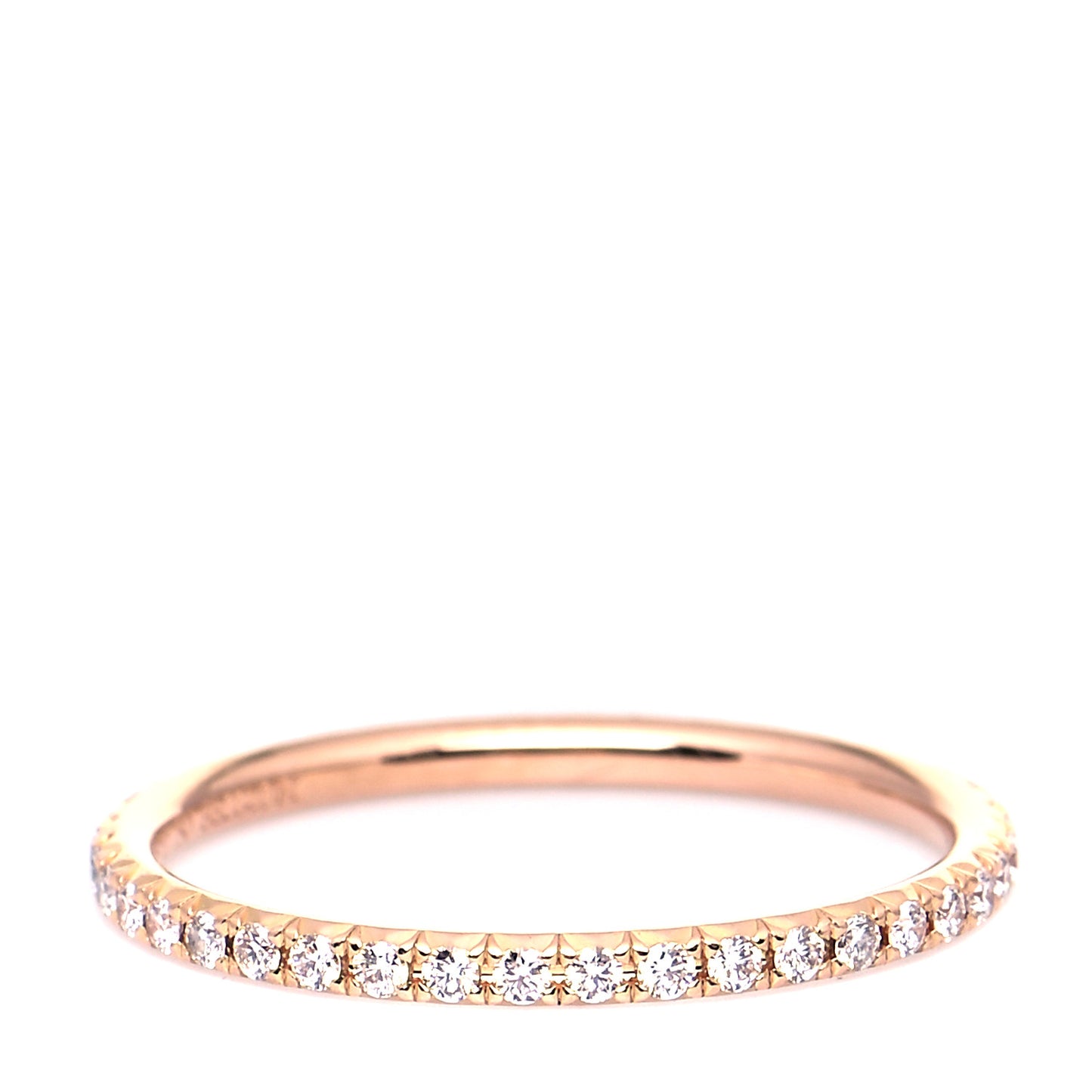 18K Rose Gold Diamond Metro Ring 49 4.75