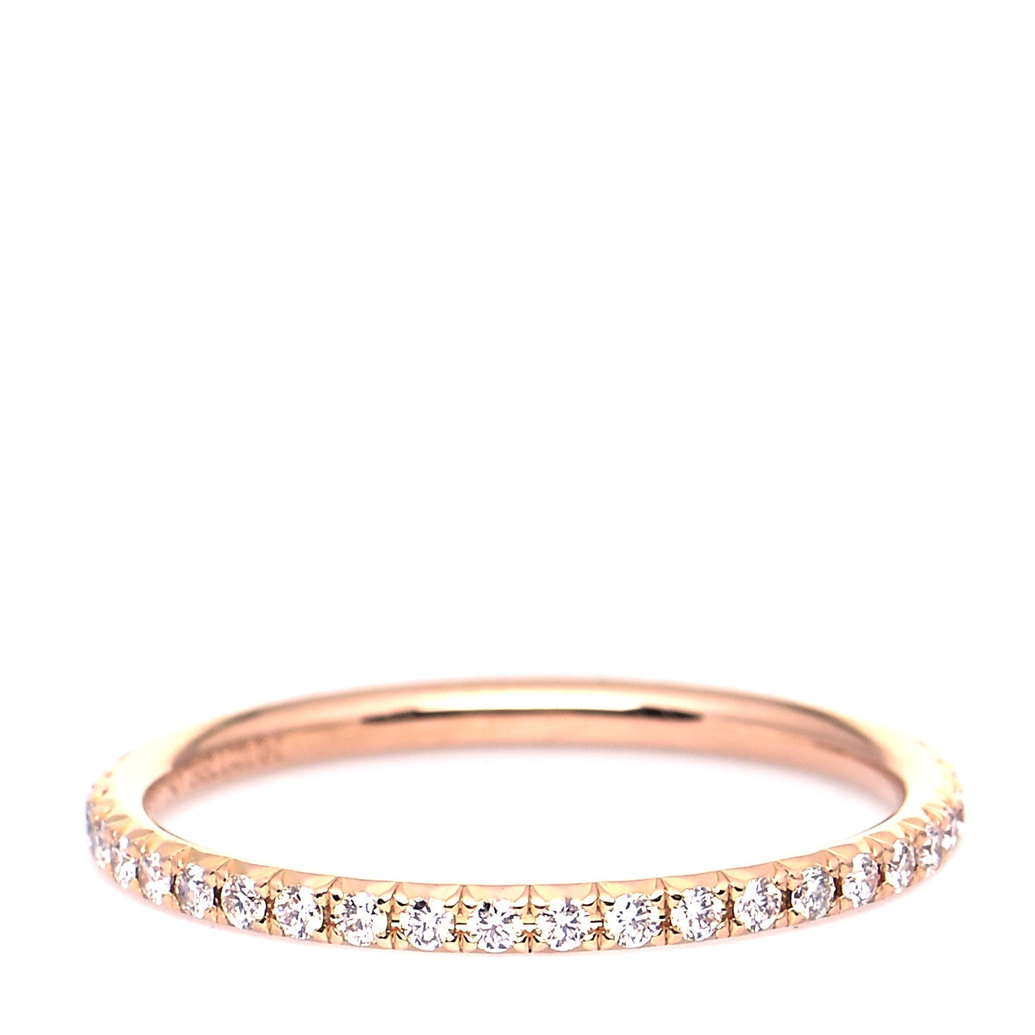 Tiffany 18K Rose Gold Diamond Metro Ring 49 4.75 3 of 6