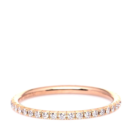 Tiffany 18K Rose Gold Diamond Metro Ring 49 4.75 3 of 6